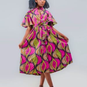 JENNIFER AFRO PRINT DRESS- African Hand Made Clothes