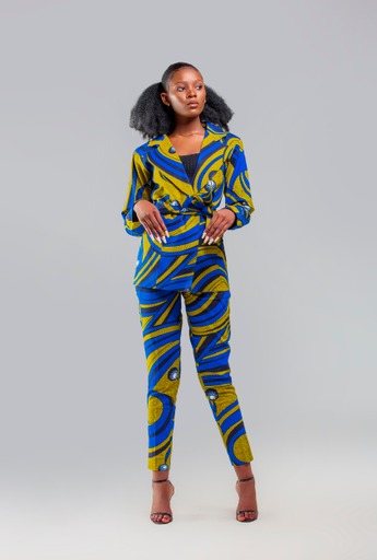 African Hand Made- Beyoncé Crop Afro Print Top Dress